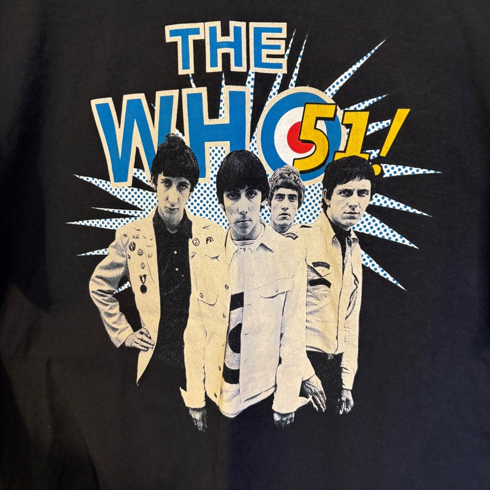 The Who 2016 Back to The Who Tour Graphic T-Shirt Mens XL Black Tultex